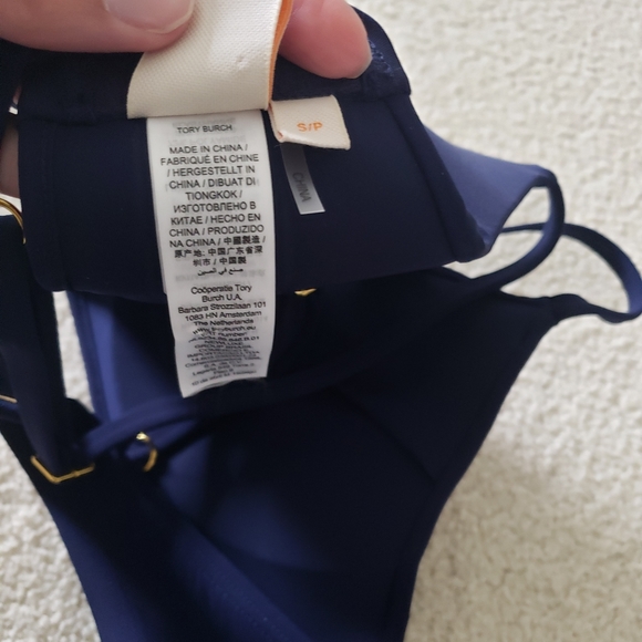 SOLD Tory Burch T-Belt High Waisted 2-piece Bikini Navy szS - Picture 16 of 16